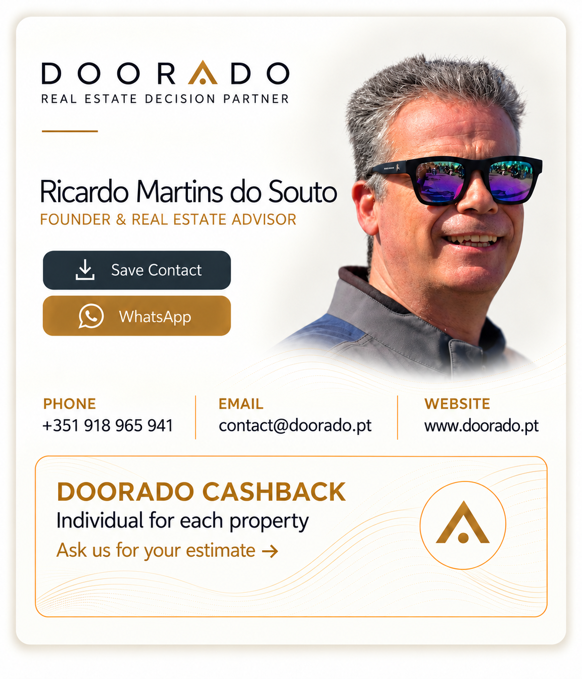 Ricardo Martins do Souto, Founder and Real Estate Advisor at DOORADO